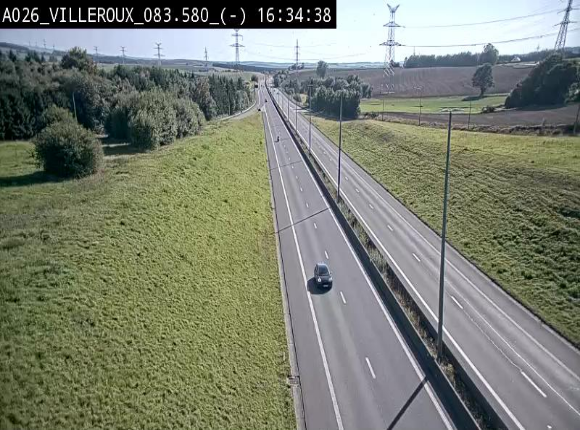 <h2>Webcam autoroute A26/E25 à hauteur de Vaux-sur-Sûre, à la jonction avec la N85 en direction de Liège - BK 83.6</h2>
