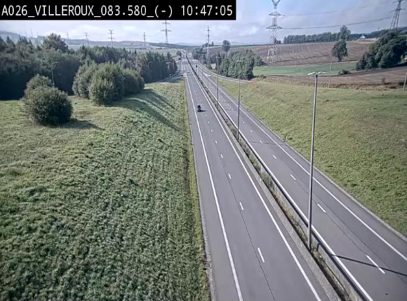 <h2>Webcam autoroute A26/E25 à hauteur de Vaux-sur-Sûre, à la jonction avec la N85 en direction de Liège - BK 83.6</h2>