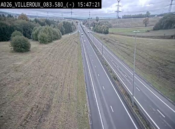 <h2>Webcam autoroute A26/E25 à hauteur de Vaux-sur-Sûre, à la jonction avec la N85 en direction de Liège - BK 83.6</h2>