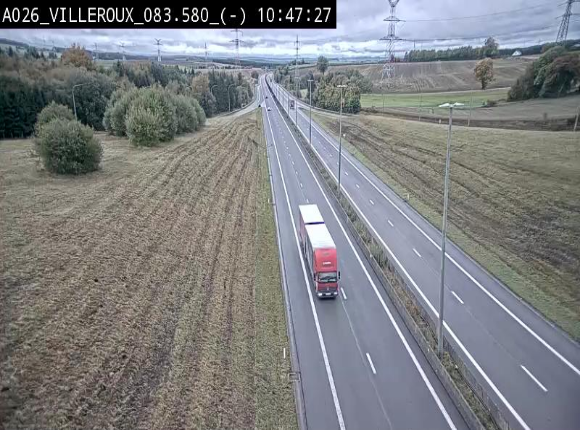 <h2>Webcam autoroute A26/E25 à hauteur de Vaux-sur-Sûre, à la jonction avec la N85 en direction de Liège - BK 83.6</h2>