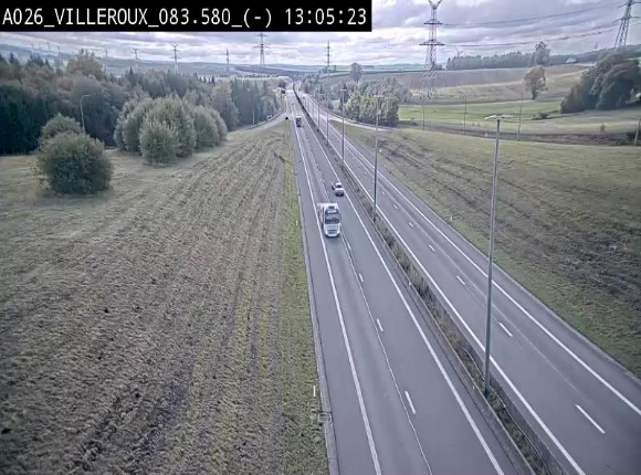 <h2>Webcam autoroute A26/E25 à hauteur de Vaux-sur-Sûre, à la jonction avec la N85 en direction de Liège - BK 83.6</h2>