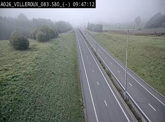 <h2>Webcam autoroute A26/E25 à hauteur de Vaux-sur-Sûre, à la jonction avec la N85 en direction de Liège - BK 83.6</h2>