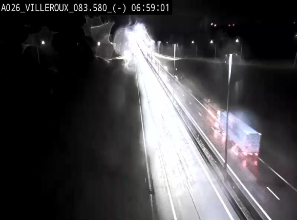 Webcam autoroute A26/E25 à hauteur de Vaux-sur-Sûre, à la jonction avec la N85 en direction de Liège - BK 83.6