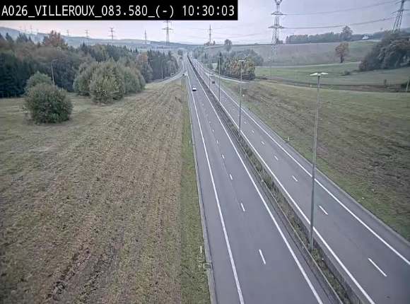 <h2>Webcam autoroute A26/E25 à hauteur de Vaux-sur-Sûre, à la jonction avec la N85 en direction de Liège - BK 83.6</h2>