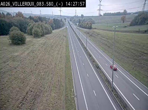 <h2>Webcam autoroute A26/E25 à hauteur de Vaux-sur-Sûre, à la jonction avec la N85 en direction de Liège - BK 83.6</h2>