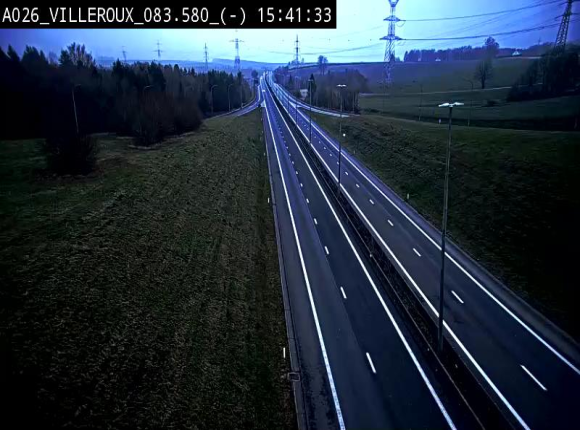 <h2>Webcam autoroute A26/E25 à hauteur de Vaux-sur-Sûre, à la jonction avec la N85 en direction de Liège - BK 83.6</h2>