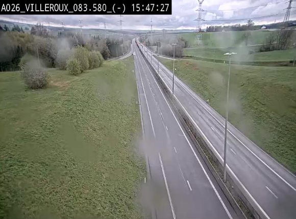 <h2>Webcam autoroute A26/E25 à hauteur de Vaux-sur-Sûre, à la jonction avec la N85 en direction de Liège - BK 83.6</h2>