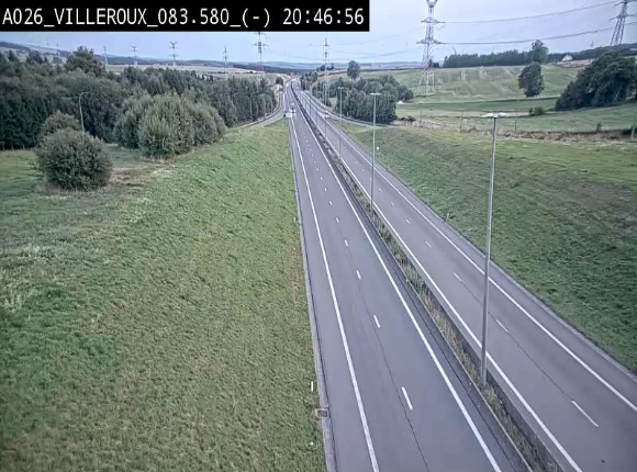 <h2>Webcam autoroute A26/E25 à hauteur de Vaux-sur-Sûre, à la jonction avec la N85 en direction de Liège - BK 83.6</h2>