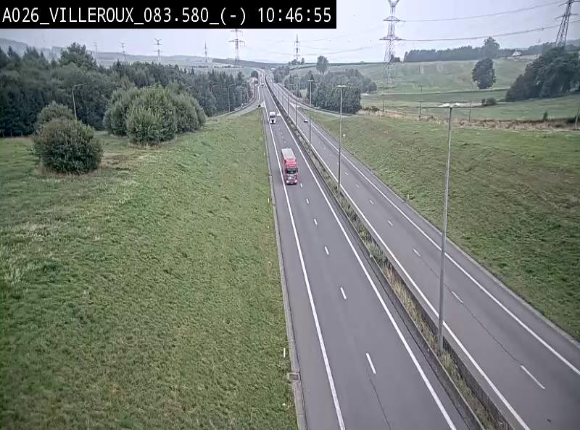 <h2>Webcam autoroute A26/E25 à hauteur de Vaux-sur-Sûre, à la jonction avec la N85 en direction de Liège - BK 83.6</h2>