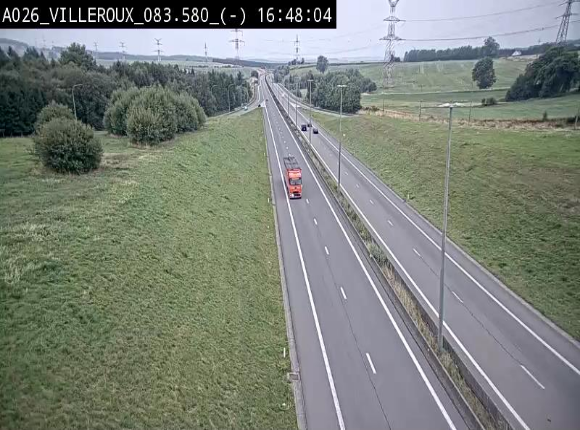 <h2>Webcam autoroute A26/E25 à hauteur de Vaux-sur-Sûre, à la jonction avec la N85 en direction de Liège - BK 83.6</h2>