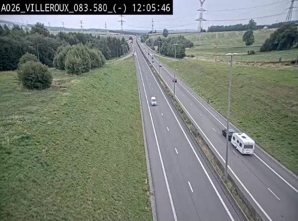 <h2>Webcam autoroute A26/E25 à hauteur de Vaux-sur-Sûre, à la jonction avec la N85 en direction de Liège - BK 83.6</h2>
