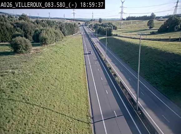 <h2>Webcam autoroute A26/E25 à hauteur de Vaux-sur-Sûre, à la jonction avec la N85 en direction de Liège - BK 83.6</h2>