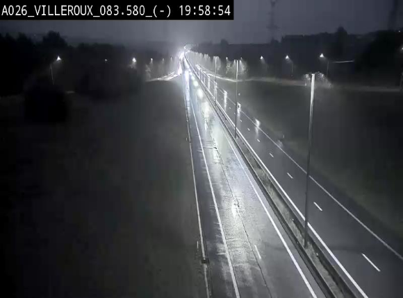 Webcam autoroute A26/E25 à hauteur de Vaux-sur-Sûre, à la jonction avec la N85 en direction de Liège - BK 83.6