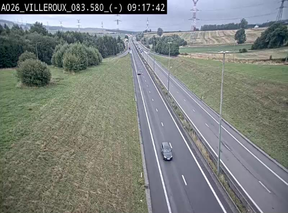 <h2>Webcam autoroute A26/E25 à hauteur de Vaux-sur-Sûre, à la jonction avec la N85 en direction de Liège - BK 83.6</h2>