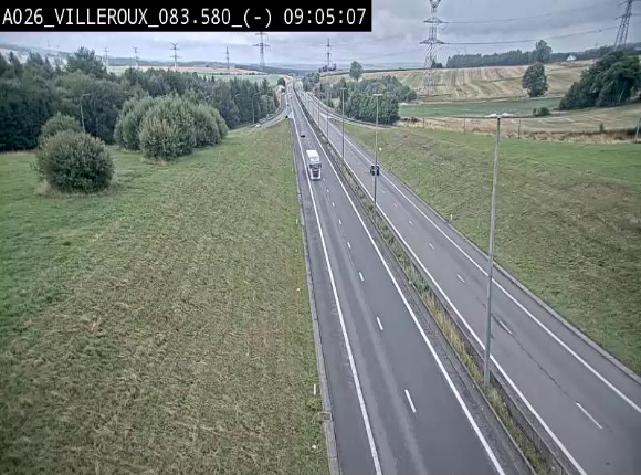<h2>Webcam autoroute A26/E25 à hauteur de Vaux-sur-Sûre, à la jonction avec la N85 en direction de Liège - BK 83.6</h2>