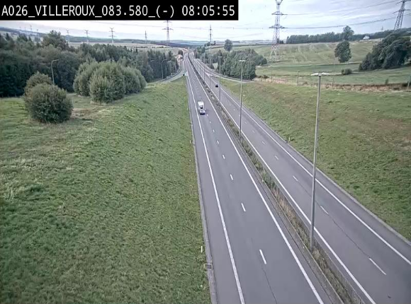<h2>Webcam autoroute A26/E25 à hauteur de Vaux-sur-Sûre, à la jonction avec la N85 en direction de Liège - BK 83.6</h2>