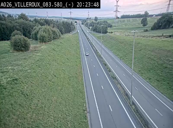 <h2>Webcam autoroute A26/E25 à hauteur de Vaux-sur-Sûre, à la jonction avec la N85 en direction de Liège - BK 83.6</h2>