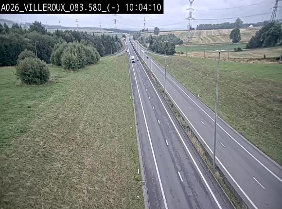 <h2>Webcam autoroute A26/E25 à hauteur de Vaux-sur-Sûre, à la jonction avec la N85 en direction de Liège - BK 83.6</h2>