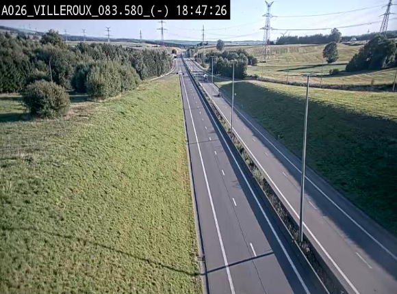 <h2>Webcam autoroute A26/E25 à hauteur de Vaux-sur-Sûre, à la jonction avec la N85 en direction de Liège - BK 83.6</h2>