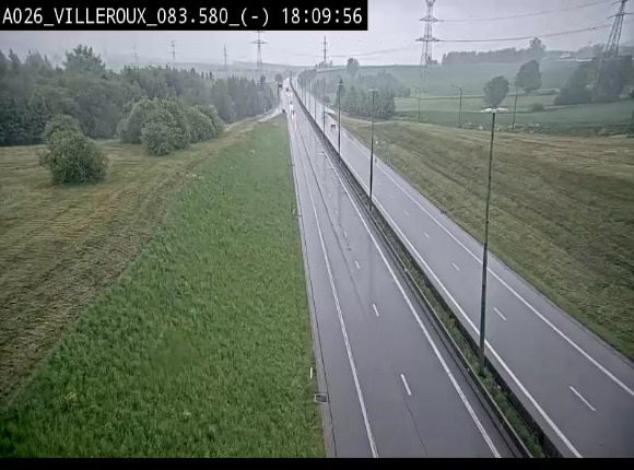 Webcam autoroute A26/E25 à hauteur de Vaux-sur-Sûre, à la jonction avec la N85 en direction de Liège - BK 83.6