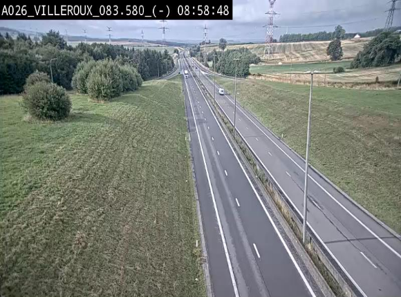 <h2>Webcam autoroute A26/E25 à hauteur de Vaux-sur-Sûre, à la jonction avec la N85 en direction de Liège - BK 83.6</h2>
