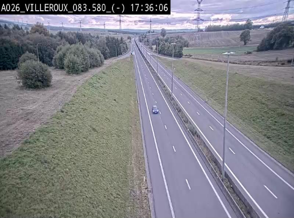 <h2>Webcam autoroute A26/E25 à hauteur de Vaux-sur-Sûre, à la jonction avec la N85 en direction de Liège - BK 83.6</h2>