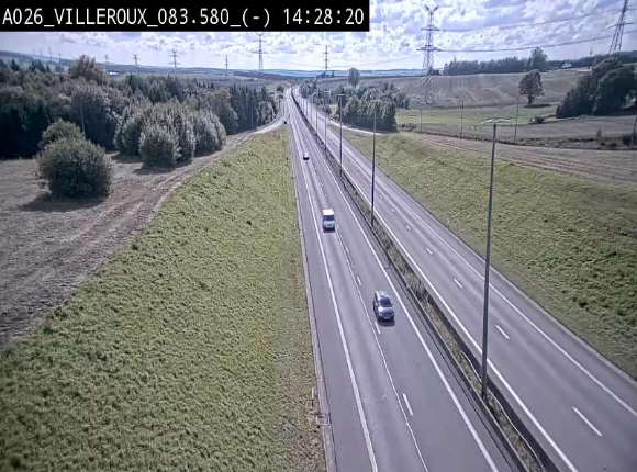 <h2>Webcam autoroute A26/E25 à hauteur de Vaux-sur-Sûre, à la jonction avec la N85 en direction de Liège - BK 83.6</h2>