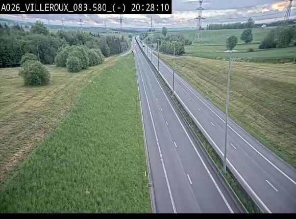 <h2>Webcam autoroute A26/E25 à hauteur de Vaux-sur-Sûre, à la jonction avec la N85 en direction de Liège - BK 83.6</h2>
