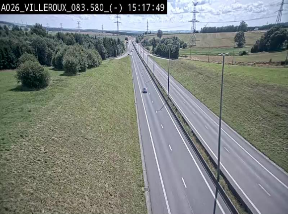 <h2>Webcam autoroute A26/E25 à hauteur de Vaux-sur-Sûre, à la jonction avec la N85 en direction de Liège - BK 83.6</h2>