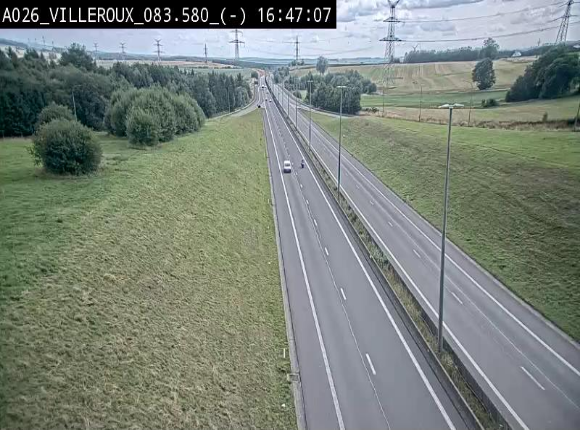 <h2>Webcam autoroute A26/E25 à hauteur de Vaux-sur-Sûre, à la jonction avec la N85 en direction de Liège - BK 83.6</h2>