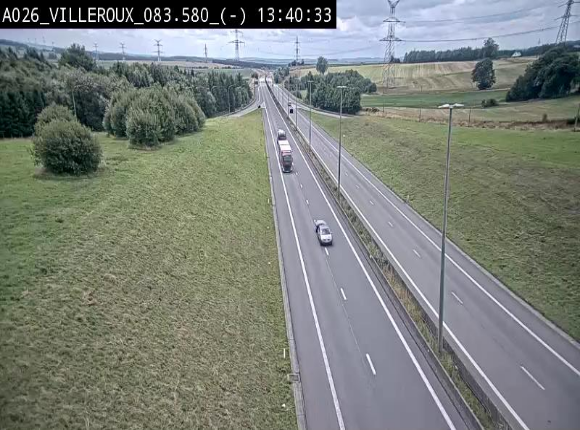 <h2>Webcam autoroute A26/E25 à hauteur de Vaux-sur-Sûre, à la jonction avec la N85 en direction de Liège - BK 83.6</h2>