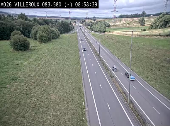 <h2>Webcam autoroute A26/E25 à hauteur de Vaux-sur-Sûre, à la jonction avec la N85 en direction de Liège - BK 83.6</h2>