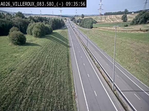 <h2>Webcam autoroute A26/E25 à hauteur de Vaux-sur-Sûre, à la jonction avec la N85 en direction de Liège - BK 83.6</h2>