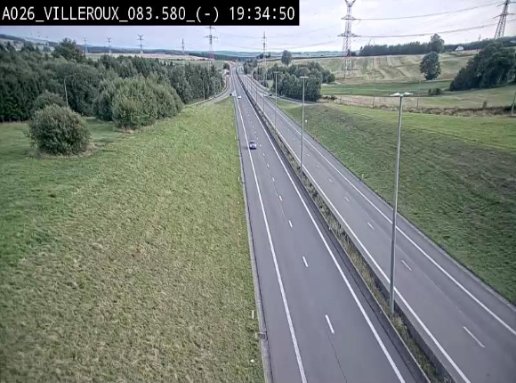 <h2>Webcam autoroute A26/E25 à hauteur de Vaux-sur-Sûre, à la jonction avec la N85 en direction de Liège - BK 83.6</h2>