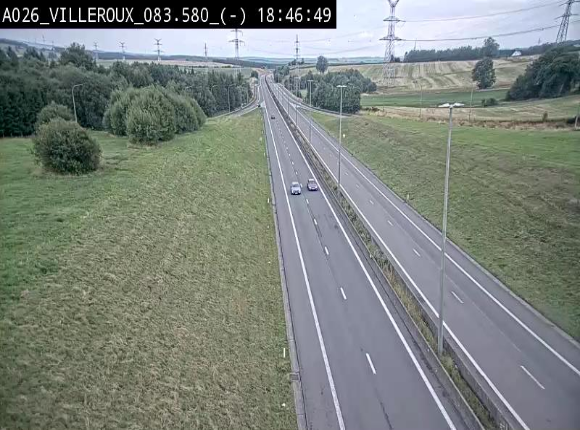 <h2>Webcam autoroute A26/E25 à hauteur de Vaux-sur-Sûre, à la jonction avec la N85 en direction de Liège - BK 83.6</h2>