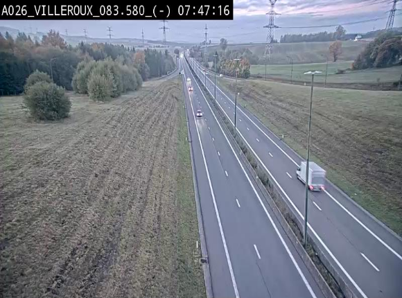 <h2>Webcam autoroute A26/E25 à hauteur de Vaux-sur-Sûre, à la jonction avec la N85 en direction de Liège - BK 83.6</h2>