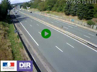 Webcam routière à Saint-Etienne-Terrenoire sur la RN88 avant la jonction entre l'A72 et le Boulevard Périphérique de Saint-Etienne