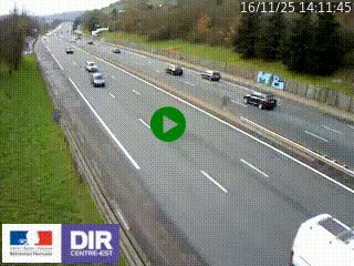 <h2>Webcam routière à Saint-Etienne-Terrenoire sur la RN88 avant la jonction entre l'A72 et le Boulevard Périphérique de Saint-Etienne</h2>