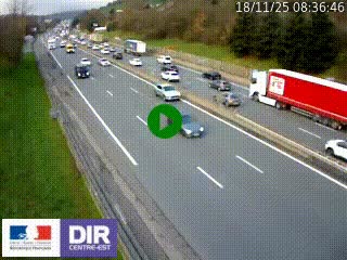 <h2>Webcam routière à Saint-Etienne-Terrenoire sur la RN88 avant la jonction entre l'A72 et le Boulevard Périphérique de Saint-Etienne</h2>