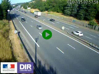 Webcam routière à Saint-Etienne-Terrenoire sur la RN88 avant la jonction entre l'A72 et le Boulevard Périphérique de Saint-Etienne
