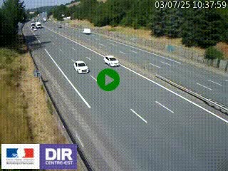 Webcam routière à Saint-Etienne-Terrenoire sur la RN88 avant la jonction entre l'A72 et le Boulevard Périphérique de Saint-Etienne