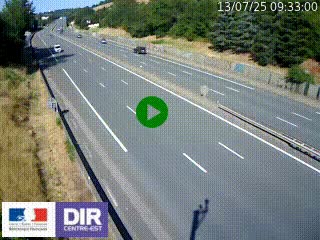 Webcam routière à Saint-Etienne-Terrenoire sur la RN88 avant la jonction entre l'A72 et le Boulevard Périphérique de Saint-Etienne