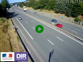 Webcam routière à Saint-Etienne-Terrenoire sur la RN88 avant la jonction entre l'A72 et le Boulevard Périphérique de Saint-Etienne