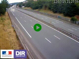 Webcam routière à Saint-Etienne-Terrenoire sur la RN88 avant la jonction entre l'A72 et le Boulevard Périphérique de Saint-Etienne
