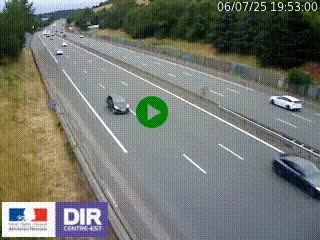Webcam routière à Saint-Etienne-Terrenoire sur la RN88 avant la jonction entre l'A72 et le Boulevard Périphérique de Saint-Etienne