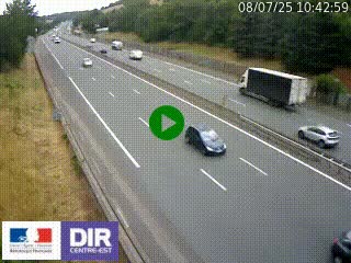 Webcam routière à Saint-Etienne-Terrenoire sur la RN88 avant la jonction entre l'A72 et le Boulevard Périphérique de Saint-Etienne