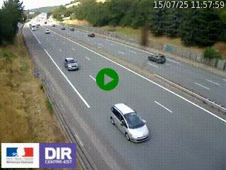 Webcam routière à Saint-Etienne-Terrenoire sur la RN88 avant la jonction entre l'A72 et le Boulevard Périphérique de Saint-Etienne