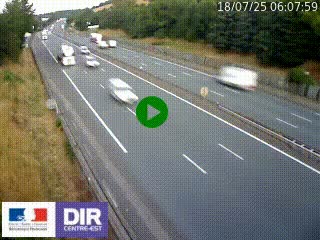 Webcam routière à Saint-Etienne-Terrenoire sur la RN88 avant la jonction entre l'A72 et le Boulevard Périphérique de Saint-Etienne