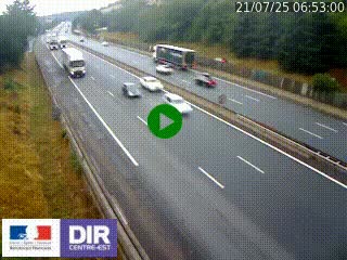 Webcam routière à Saint-Etienne-Terrenoire sur la RN88 avant la jonction entre l'A72 et le Boulevard Périphérique de Saint-Etienne