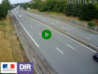 Webcam routière à Saint-Etienne-Terrenoire sur la RN88 avant la jonction entre l'A72 et le Boulevard Périphérique de Saint-Etienne